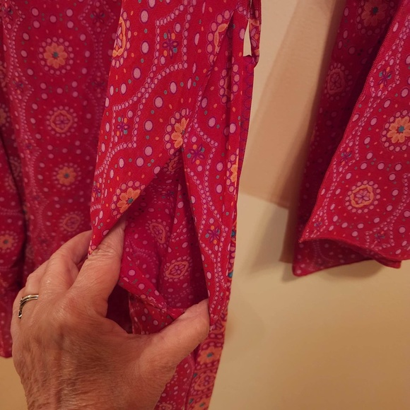 Josie Sheer Robe / Coverup with Tie and Pockets L - Picture 7 of 8